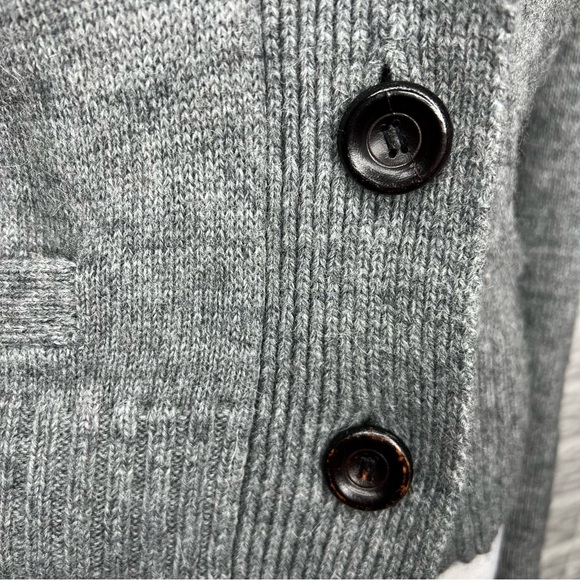 J CREW Gray Knit Shawl Collar Cardigan Sweater Alpaca Wool Size S - Picture 5 of 7
